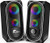 Computer Speakers, NJSJ Wired RGB Gaming Speakers,10W Stereo Bass Desktop Speaker Volume Control,3.5mm Aux Multimedia Speakers for PC/Laptop/Tablet/Cellphone (Black)