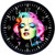 Marilyn Monroe Wall Clock Large 12" Black Frame Clear Face Silent Non-Ticking Nice for Gift or Décor E314