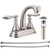 Aolemi Brushed Nickel 4 Inch Bathroom Sink Faucet 2 Handle Lavatory Mixer Tap Deck Mount 2 Hole Centerset