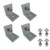 Smarkey Solar Panel Mounting L Bracket 4 Units PV Racking for 10w/20w/50w/80w/100W Solar Panel