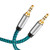 Aux Cable 3ft,Hftywy 3.5mm Male to Male Stereo Aux Cord 3.5mm Auxiliary Audio Cable Nylon Braided Male to Male Stereo Audio Cables Compatible Car/Home Stereos,Speaker,iPhone iPod iPad,Headphones