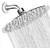 Luxury Round Rain Shower Head Large Stainless Steel High Pressure Shower Head Ultra Thin Rainfall Bath Shower with Silicone Nozzle Easy to Clean and Install (8 INCH)