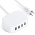 USB Charger Station, BULL USB Charging Station with 4 Port, Desktop USB Charging Station for Multiple Devices with Auto-Detecting USB Ports (UL Listed, 6Ft Extension Cord, White)
