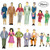 20PCs Tiny People Figures, Gdaya 1:25 Scale Model Train People Hand Painted Model Trains Architectural G Scale Sitting and Standing Miniatures Figures for Miniature Scenes