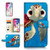(for iPhone Xs MAX) Flip Wallet Case Cover & Screen Protector Bundle - A21273 Cartoon Turtle