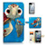 (for iPhone 6 / iPhone 6S) Flip Wallet Case Cover & Screen Protector Bundle - A21273 Cartoon Turtle