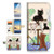 (for Samsung Galaxy S10) Flip Wallet Case Cover & Screen Protector Bundle - A1944 Cartoon Cat