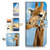 (for Samsung Galaxy S10e) Flip Wallet Case Cover & Screen Protector Bundle - A21127 Giraffe