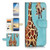 (for Samsung S10+ / Galaxy S10 Plus) Flip Wallet Case Cover & Screen Protector Bundle - A4131 Giraffe