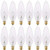 60 Watt Chandelier Light Bulb Candelabra Base 120V 60W 60CTC Torpedo Shaped Dimmable Clear Incandescent Chandelier Light Bulbs, E12 Base Lamps (Pack of 12)