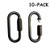 CUFEAL 10- Pack Heavy Duty D Shape Chain Locking M4 4MM Chain Quick Link Connector (Black)