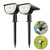 32 LEDs Outdoor Solar Landscape Spotlights IP67 2-in-1 Waterproof Wireless Outdoor Solar Landscaping Light Wall Light for Yard Garden Driveway Porch Walkway Pool Patio