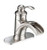 Homevacious Bathroom Sink Faucet Brushed Nickel Waterfall Bath Lavatory Faucets Single Handle Lever One Hole Spout Basin Satin Deck Mount Mixer Tap Commercial Supply Hose Lead-Free