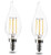 E12 led Bulbs 60 Watt Equivalent Candelabra Bulb led E12 CA11 Dimmable 2700K Warm White 4.5W 450LM CA11 Flame Tip LED Chandelier Light Bulbs UL Listed (2pack)