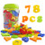 Magnetic Letters and Numbers Toy 123 Fridge Magnets for Vocabulary Educational Toy Refrigerator Magnet Preschool Learning Spelling Counting Includes Uppercase and Lowercase Math Symbols For Toddlers