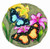 Spoontiques Butterfly with Flowers Stepping Stone