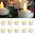 Waterproof Flameless Floating LED Candles,24 Pack Floating Tealights,Pool Lights,Warm White Battery Flickering LED Tea Lights Candles - Centerpiece,Wedding,Party,Pool & SPA