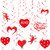 TUPARKA 30 Pieces Valentine Hanging Swirl Decoration Kit Foil Hanging Swirl Ceiling Decoration for Valentine's Day Wedding Party