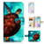 (for Samsung S7 Edge, Galaxy S7 Edge) Flip Wallet Case Cover & Screen Protector Bundle - A21665 Turtle in Sea