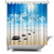 NANA Zen Stone Shower Curtain Ocean Beach Meditation Spa Shower Curtain with Hook Polyester Fabric 72"x72"