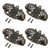 HONJIE 4PCS Box Cabinet Furniture Pulls Drawer Door Retro Style Pull Handle Knob Bronze Tone