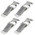 Cyful 4pcs Stainless Steel Spring Loaded Toggle Case Box Chest Trunk Latch Catches Hasps Clamps