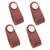 4 Pack Leather Cabinet Drawer Pulls Knobs,Wardrobe Cabinet Dresser Drawer Door Handle Kitchen Pulls Knob with Screw Brown