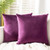 Kerothen Velvet Throw Pillow Covers-18x18 - Eggplant Purple Throw-Pillow Cover Soft Cozy Solid Decorative Couch Throw Pillows Covers 2 Pack