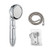 Handheld Shower Head High Pressure 3 Spray Settings Massage Spa Detachable Hand Held Showerhead Chrome Face with Hose and Adjustable Bracket Muznote