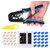 RJ45 Crimp Tool, Cat5 Cat5e Cat6 Lan Wire Crimping Tool Kits, RJ11, 6P/RJ12, 8P/RJ45 Crimp, Cut and Strip Tool with 20PCS Connectors, 20PCS Covers,1 Network Cable Tester and 1 Wire Stripper