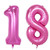 NUOLUX Number 18 Balloons,40-inch Birthday Number Foil Helium Balloons,(Pink)