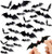 60PCS Halloween 3D Bats Decoration, DIY Scary Wall Bats Wall Decal Wall Stickers 4 Different Sizes Realistic PVC Scary Bat Sticker for Halloween Party Decoration Supplies