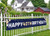 Happy 40th Birthday Banner Blue, Large 40th Bday Sign, 40th Birthday Party Outdoor Decoration for Men?9.8 x 1.6 feet?