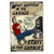 dingleiever DL-What Happens in The Garage Tin Sign 8" X 12" for The Bar, Pub, or Man Cave