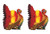 Beistle S99066AZ2 Tissue Turkey Centerpieces 12" Pack of 2