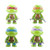 4Pcs Teenage mutant ninja turtles cake topper teenage mutant ninja turtles Action Figures Toys for the teenage mutant ninja turtles party supplies