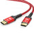 DisplayPort Cable,Capshi 4K DP Cable Nylon Braided -(4K@60Hz, 2K@144Hz) Gold-Plated DP to DP Cable Ultra High Speed Display Port Cable 3.3ft for Laptop PC TV etc- Gaming Monitor Cable (Red)