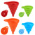 Silicone Collapsible Funnel Set of 4 Small and Large Flexible Foldable Kitchen Funnel for Water Bottle Liquid Transfer Food Grade Narrow and Wide Mouth Funnels Hopper