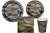 Camo Party Supply Pack - Bundle Includes Paper Plates, Napkins, and Cups for 8 Guests