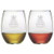 Susquehanna Glass Great Gift Idea "Bow Down Bitches" Stemless Glass, Set of 2, 21 oz