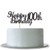 Happy 100th Birthday Cake Topper, Black Glitter Cheers To 100 Years,100& Fabulous Cake Topper,Anniversary Party Decoration