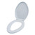 Highcraft W1TSPE Elongated Plastic Toilet Seat With Adjustable Hinge, White
