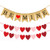 Valentines Day Banners - BE Mine Burlap Banner with 2 Felt Heart Garland Banners - Valentine's Day Decorations, Wedding, Engagement Party Supplies