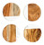 Creative Co-Op Marble and Mango Wood Coasters (Set of 4), Round, Multicolored