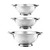 YBM HOME Stainless Steel Colanders with Handles for Straining, Steaming, Draining and Rinsing, Set of 3 - 1178-2308-2283set