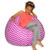 Posh Beanbags Bean Bag Chair, Large-38in, Pattern Chevron Purple and White