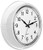 Bernhard Products Retro Wall Clock 9.5 Inch White Kitchen 50's Vintage Design Round Silent Non-Ticking Quality Quartz Clock for Home Office Nursery Bathroom Classroom Easy to Read (White)