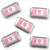 Pink Elephant - Mini Candy Bar Wrapper Stickers - Girl Baby Shower or Birthday Party Small Favors - 40 Count