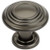 10 Pack - Cosmas 4122GPH Graphite 3 Ring Cabinet Hardware Round Knob - 1-1/4" Diameter