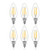 Tenergy Dimmable Candelabra LED Bulbs, 4W(40 Watt Equivalent), E12 LED Bulbs, 400LM Warm White 2700K B11 Chandelier Light Bulbs, LED Ceiling Fan Bulbs (Pack of 6)